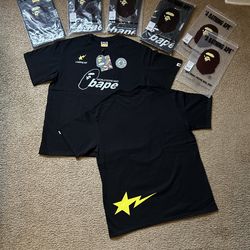 BAPE black World Gone Mad T-shirt.