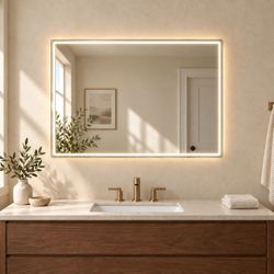 48" LED Bathroom Vanity Mirror – Anti-Fog & 3 Light Colors