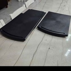 2 Black Sliding Appliance Trays Kitchen Countertop