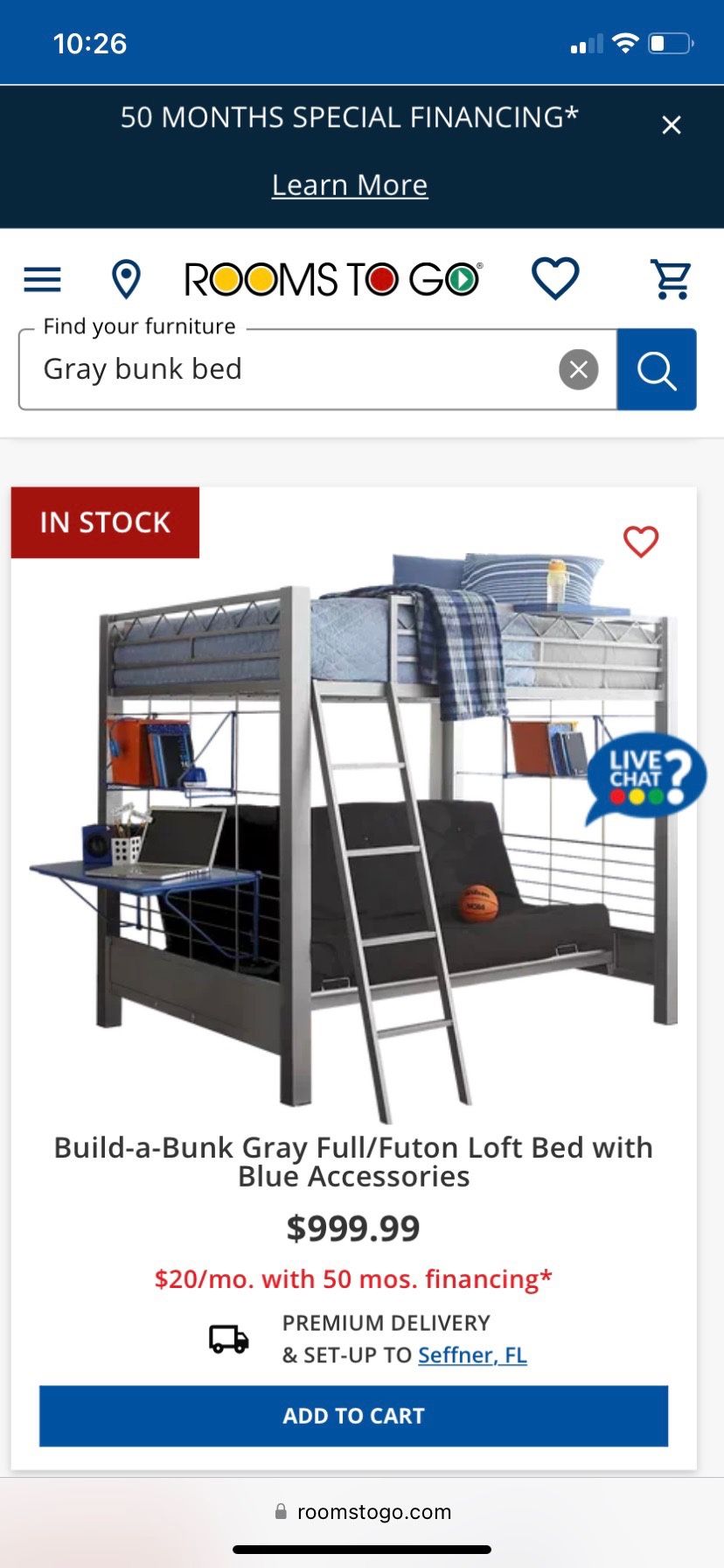 Kids Bunk bed Metal Frame Solid Grau Hula