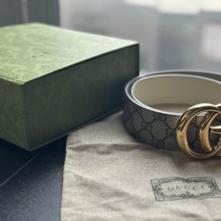 Gucci Double G Logo Leather Belt (Women’s Small)