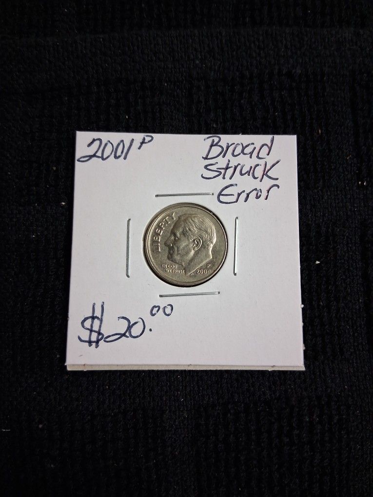 2001 P Broadstruck Dime Error