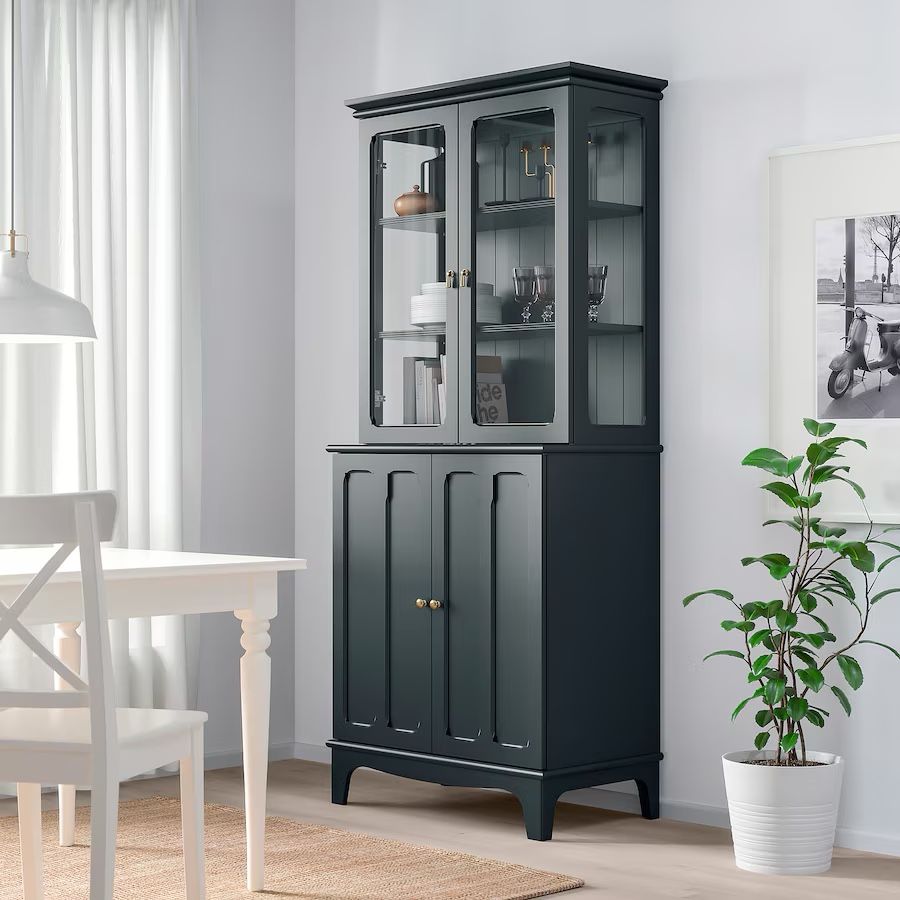 IKEA Cabinet With Glass Doors And Shelf 260 OBO