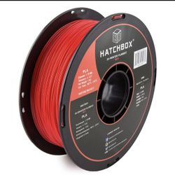 HATCHBOX PLA 1.75 mm 3D Printer Filament in Red, 1kg Spool