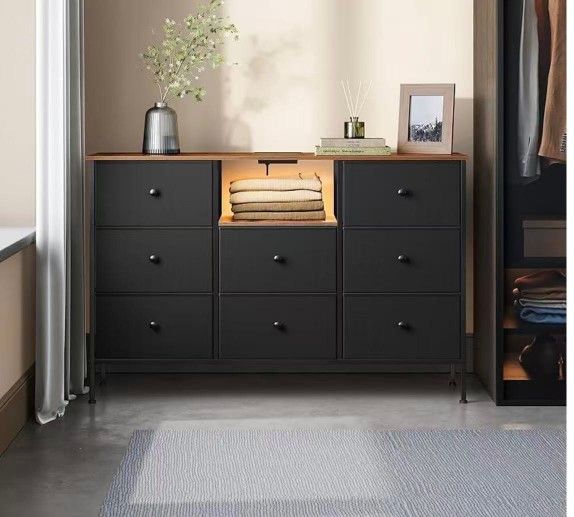 Dresser For Bedroom Black With Light