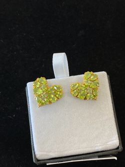 14k heart earrings