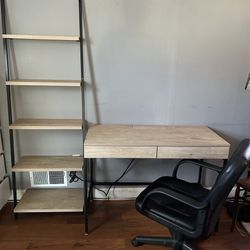 Matching Desk, Ladder Shelf, and Chair - (Prices in description)