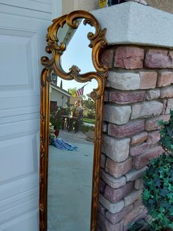 Gold Ornate Rococo Full-Length Floor Mirror