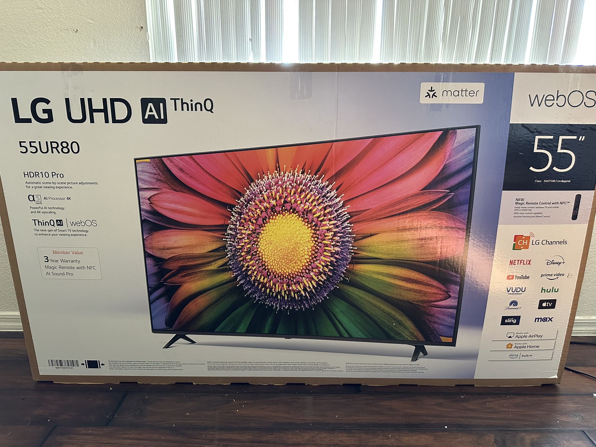 Brand New LG 55” 4K Smart TV – Open Box