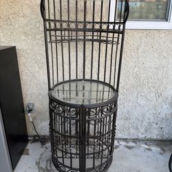 Antique Iron Wine & Liquor Rack 