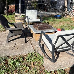 Patio Chairs and Fire Pit