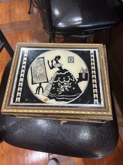 Vintage Silhouette Art Decorative Box