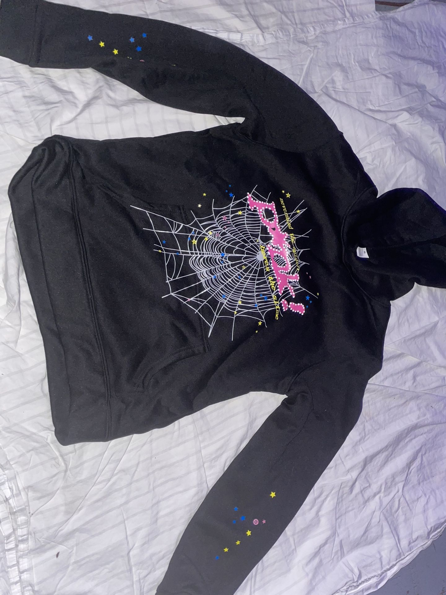 Black Spider Hoodie Kids Extra Large (not Legit)