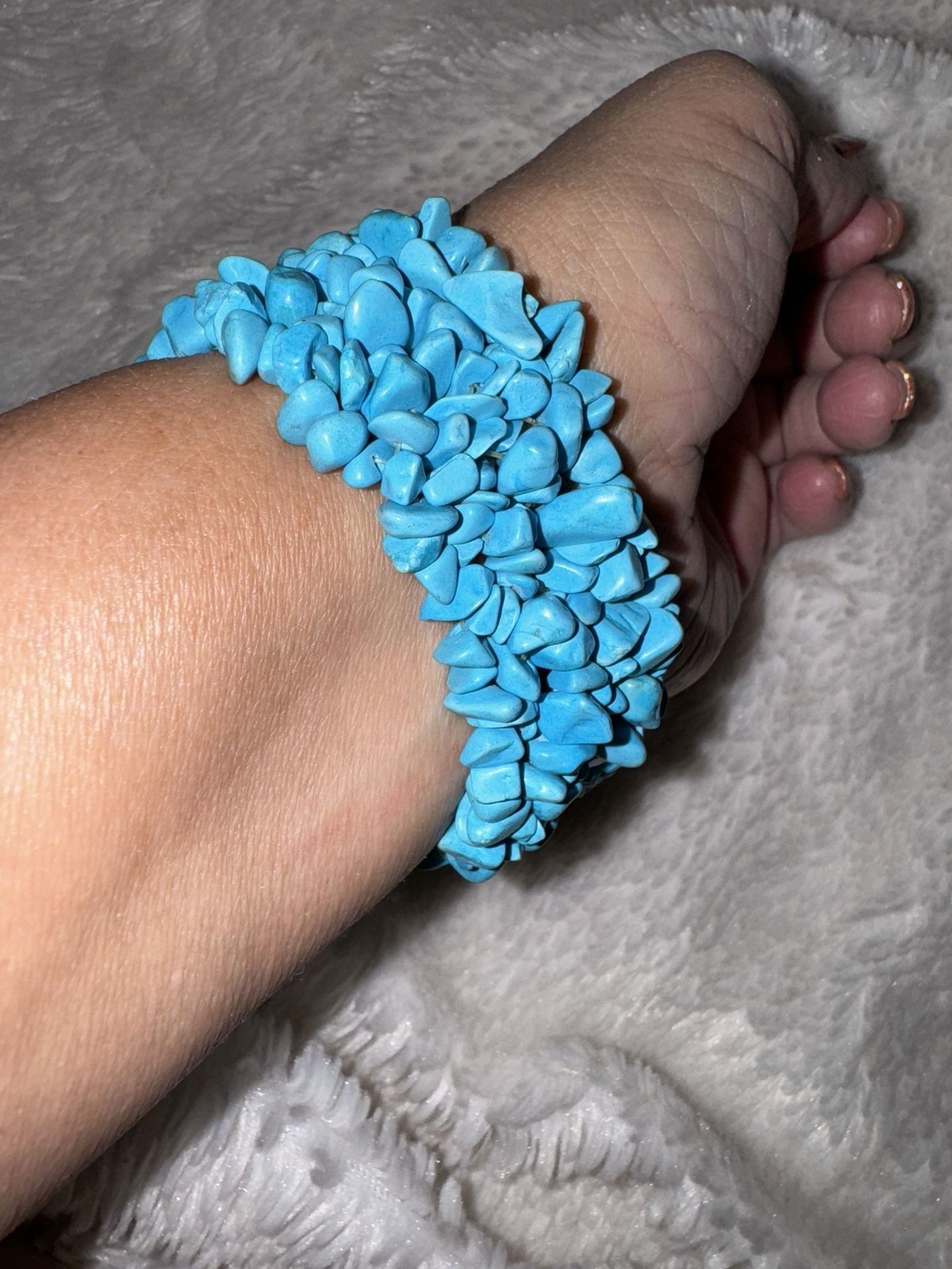Vintage Beautiful Turquoise Stone Stretch Bracelet