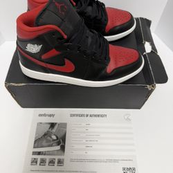 Nike Bred Air Jordan 1 Mid Size 