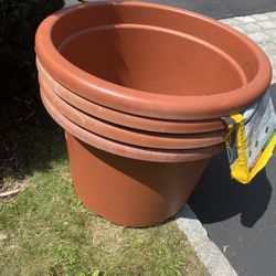 Extra Large Flower Pots. 5 Total. 32” X 24”