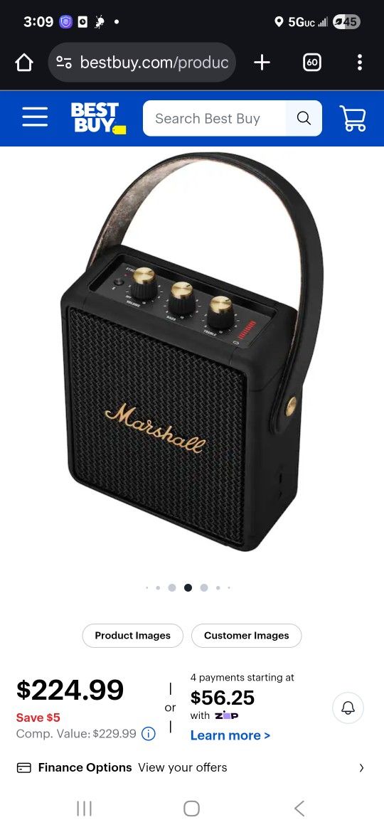 Marshall Stockwell II Portable Bluetooth Speaker