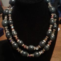 Bead And Crystal Necklace