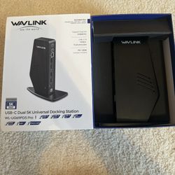 WAVLINK USB C Docking Station Dual Monitor, Dual 5K/4K@60Hz Displaylink Docking Station for M1/M2/M3/M4 Mac or Windows, 13-in-1 Laptop Dock with 2X HD
