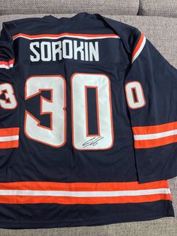 Ilya Sorokin Signed Autograph Custom Jersey- JSA Sticker-New York Islanders