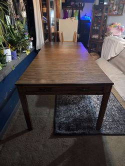 Vintage MCM Saginaw Furniture Extendomatic convertible dining table buffet cabinet with 5 leaves