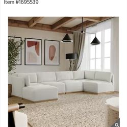 Henredon Fabric Modular Sectional With Ottoman 6 Piece，$850