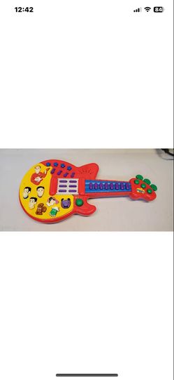 Vintage Collectible The wiggles Red Guitar Toy