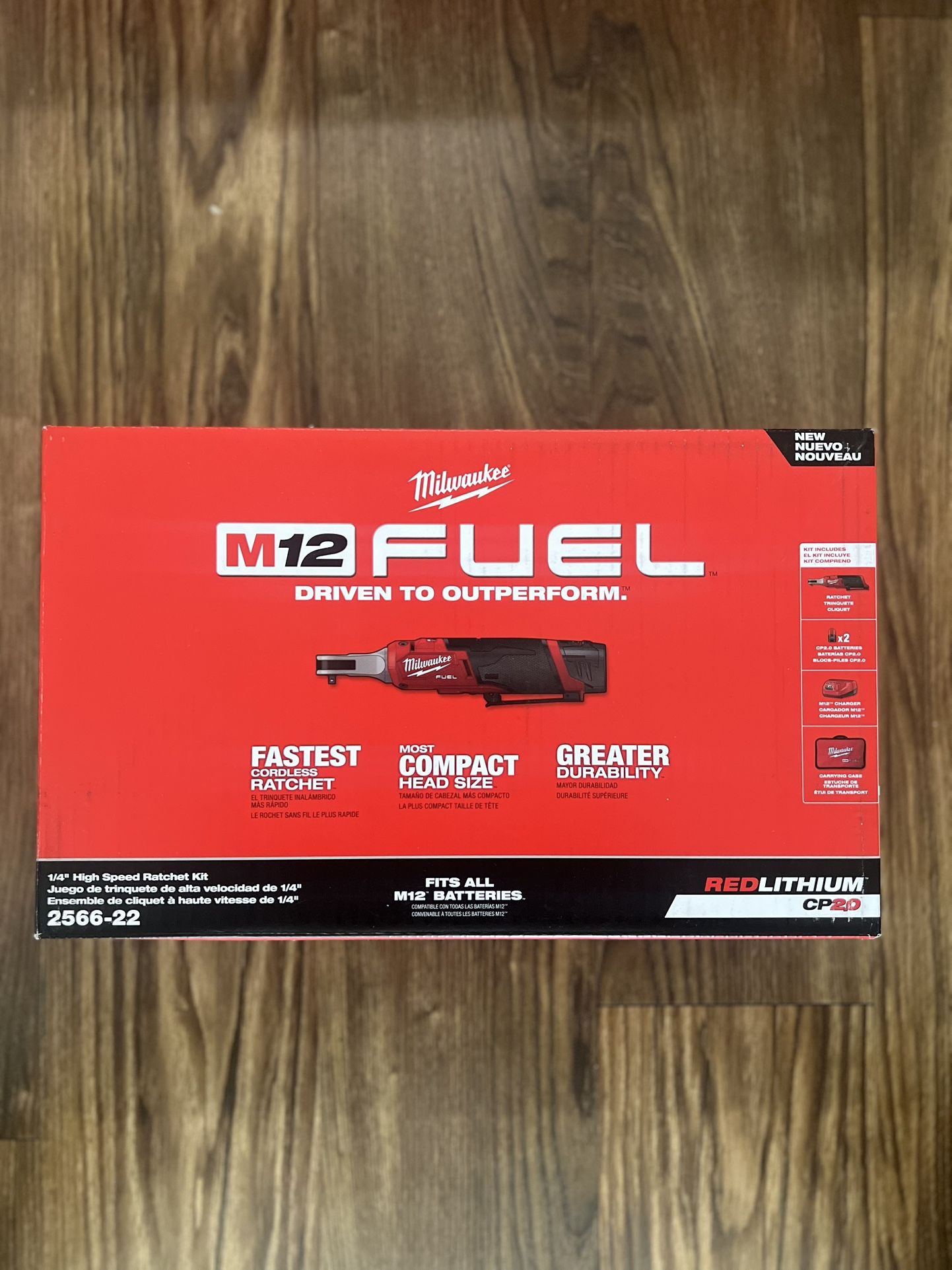 M12 FUEL 12V Lithium-Ion Brushless Cordless High Speed 1/4 in. Ratchet Kit