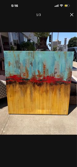 Beautiful colors is 40 x 40 abstract