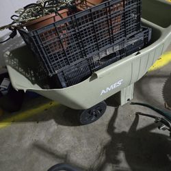 Ames Garden Hauler And Flower Pots
