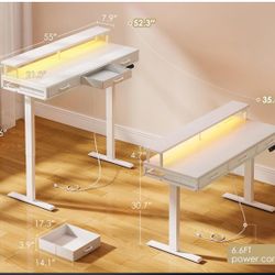 Electric Standing Desk (White, Brand New)