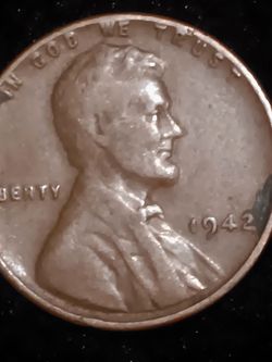 1942 Lincoln Wheat Penny No Mint Mark
