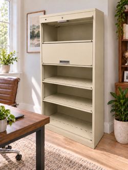 Large Metal Filing Cabinet – Retractable Doors