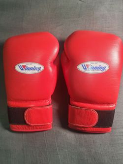 MS-600-B 16oz Winning Velcro Boxing Gloves Red