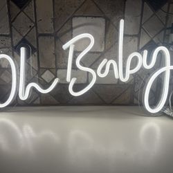 New LED - Neon Oh Baby Sign