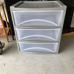 3 Drawer Plastic storage Dresser