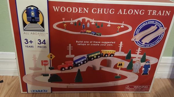 All Aboard Wooden Chug along Train Set (34-Piece) by Battat for Sale ... All Aboard Wooden Chug along Train Set (34-Piece) by Battat for Sale ...