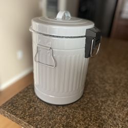 Small Grey Bathroom Trash Can 