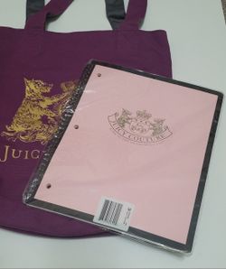Juicy Couture Ladies Tote Bag & Notebook.
