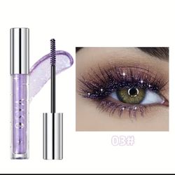[Glitter Mascara] Glitter Shiny Mascara, Waterproof And Smudge Proof, Curling And Eyelashes Lengthening Makeup Tool for Music Festival