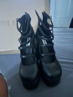 Steve Madden Black Platform Heels