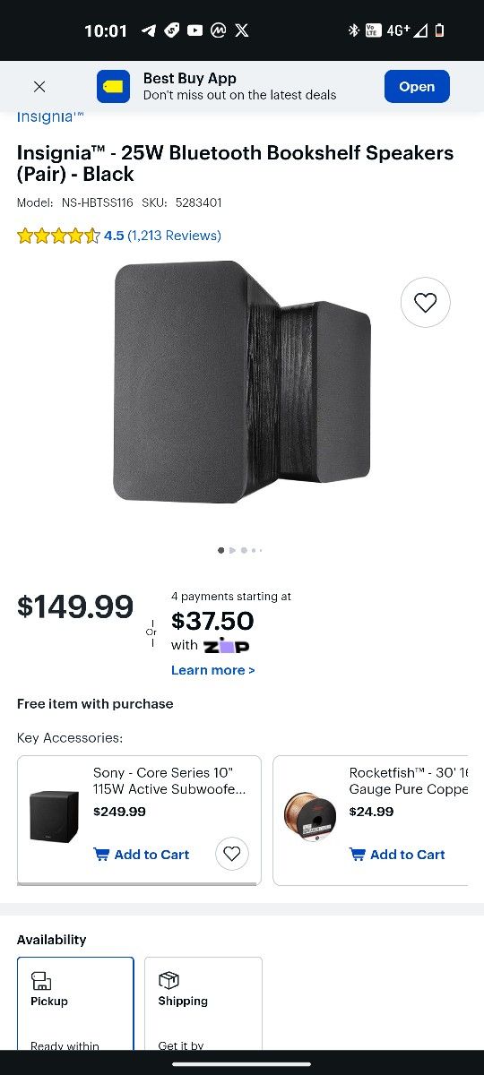 Insigniaâ„¢ Bluetooth Shelf Speakers
NS-HBTSS116