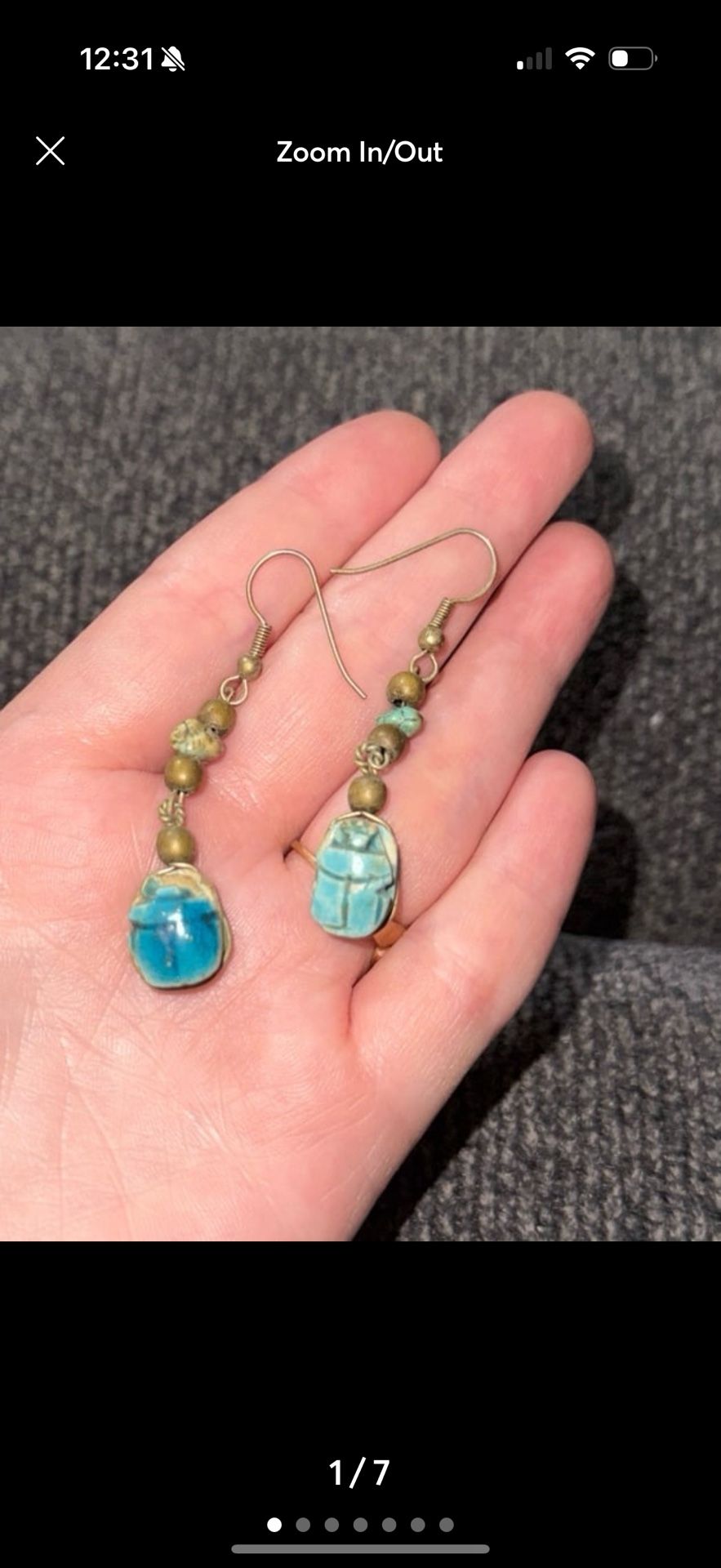 Egyptian Blue Ceramic Scarab