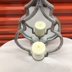 Hanging Candle Holder W/Mirror