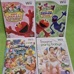 Nintendo Wii Sesame Street Party Early Childhood Game Bundle 