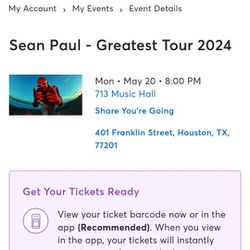 2 Sean Paul Tickets