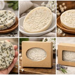 Hand Crafted  Garden Fresh Rosemary And Cedar Wood Essential Oil Soap