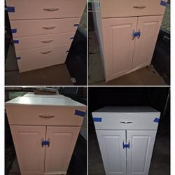 4 Cabinets- White 