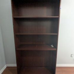 Dark Brown Wood Bookshelf