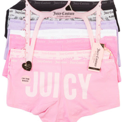 New Juniors Juicy Couture 7pk Boyshorts Size L
